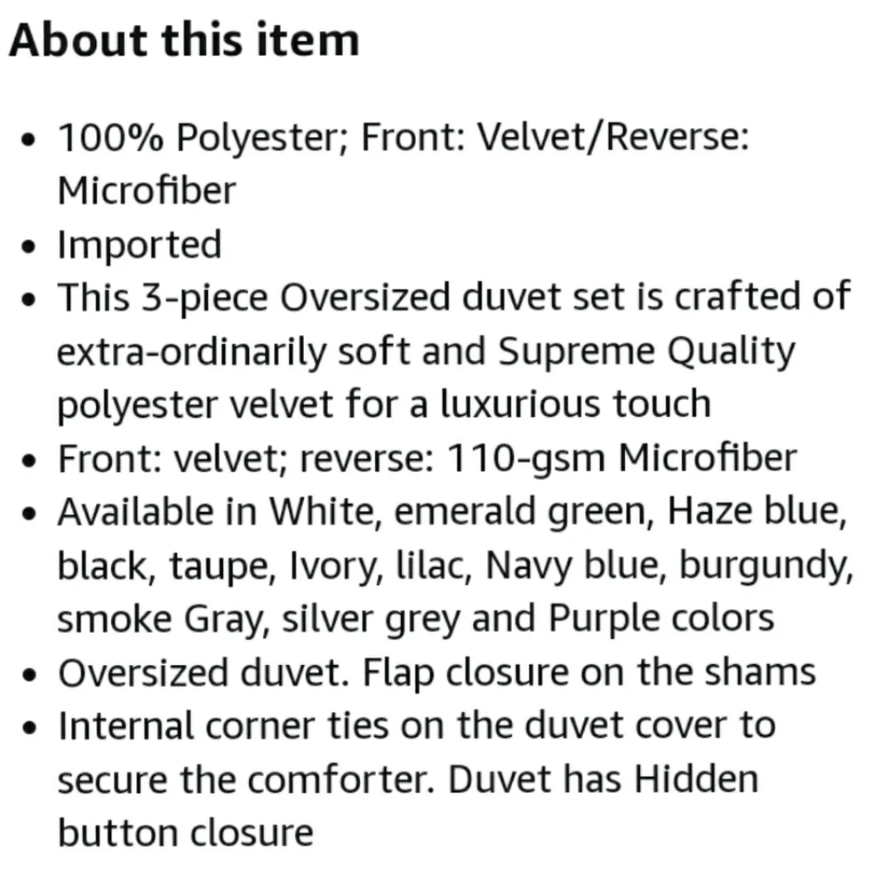⭐🆕 Luxurious Velvet Ivory Duvet comforter set